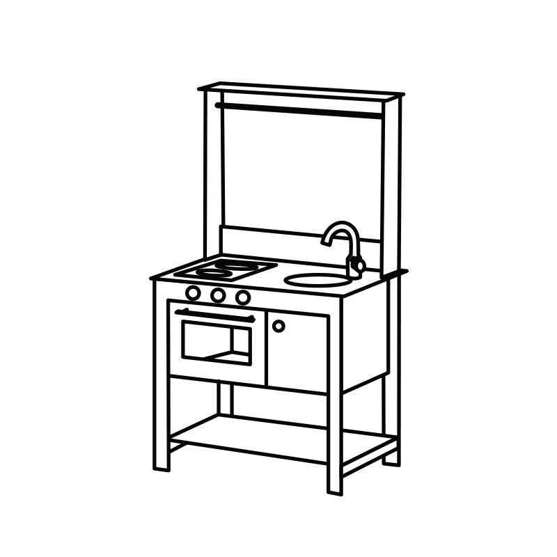 Detaljer som passar leksaksköket Spisig från IKEA