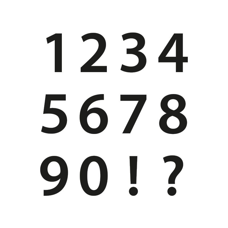 Siffror, 20 cm