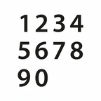 Siffror i matt självhäftande vinyl, 20 cm