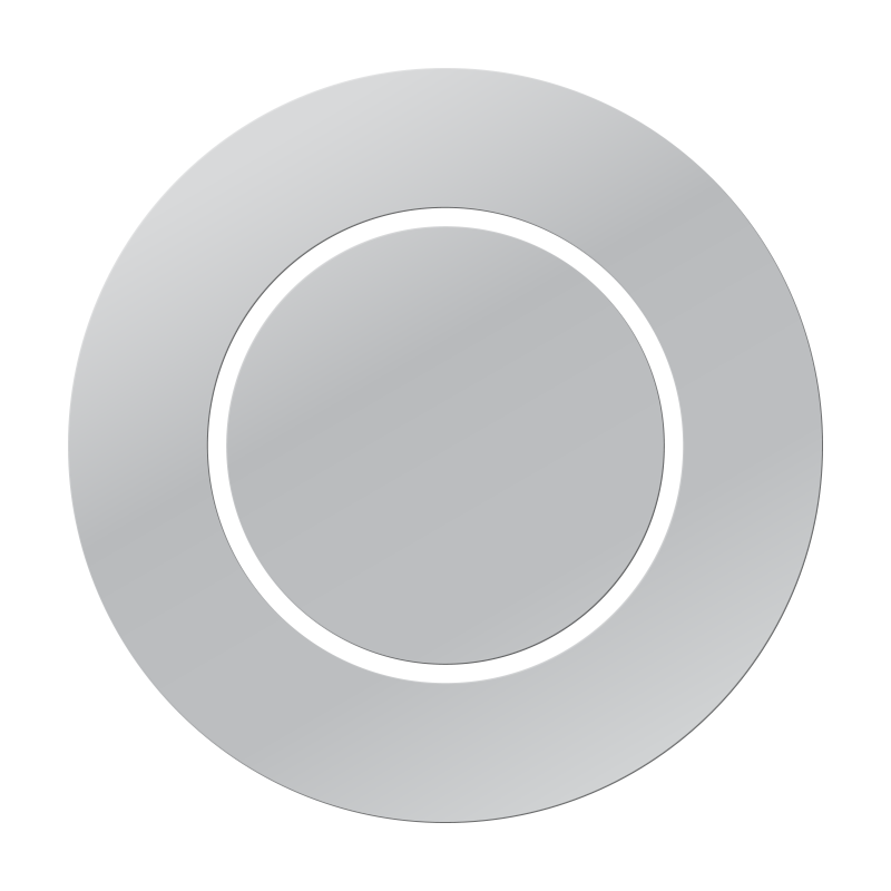 Microwave plate, silver