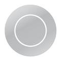 Microwave plate, silver