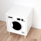 Torktumlare i svart vinyl monterad på Eket-skåp 35x35x35 från IKEA
