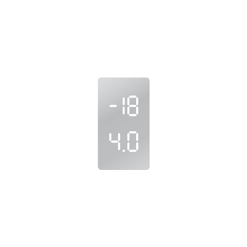Fridge/freezer panel, silver