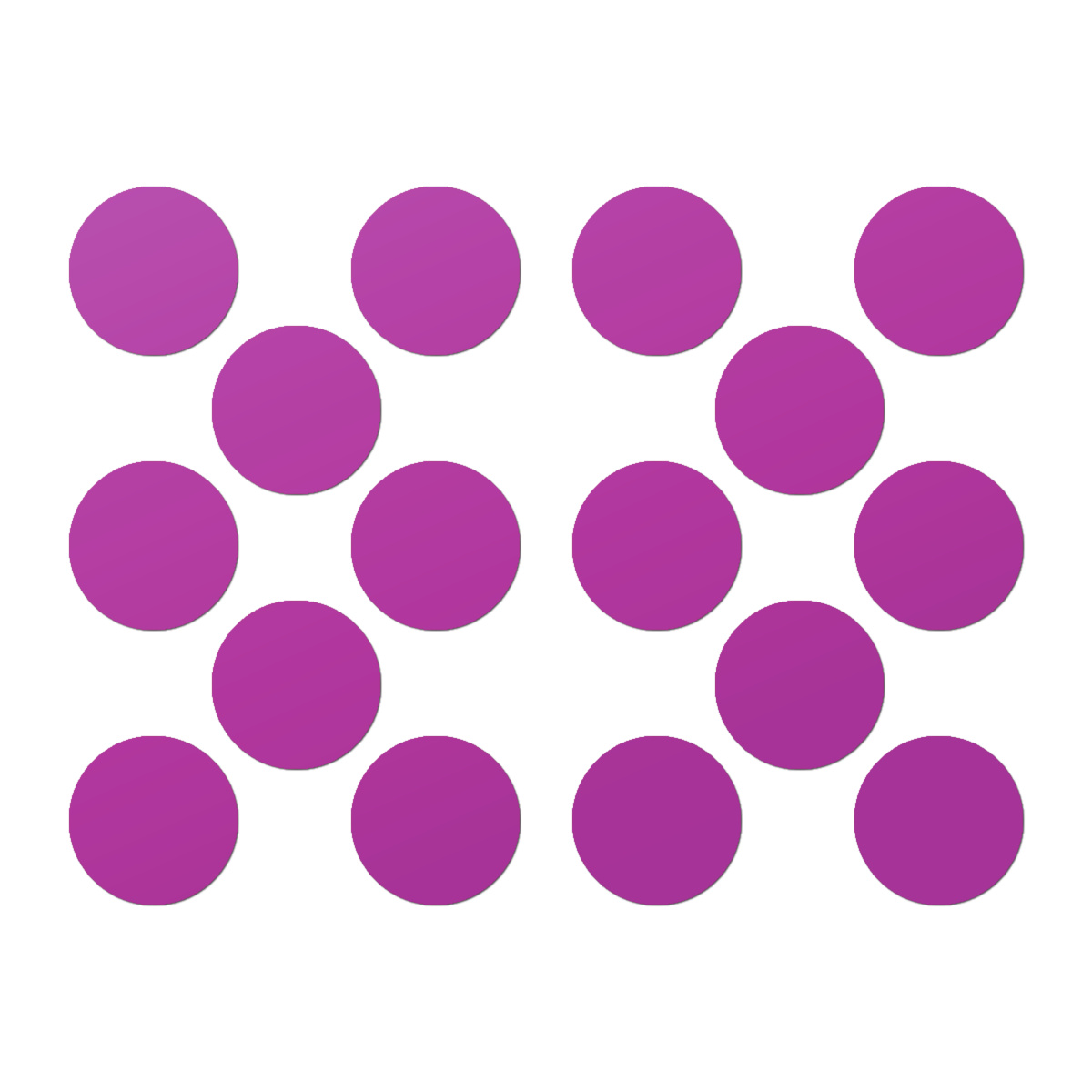 Runda griffeletiketter i mörk cerise