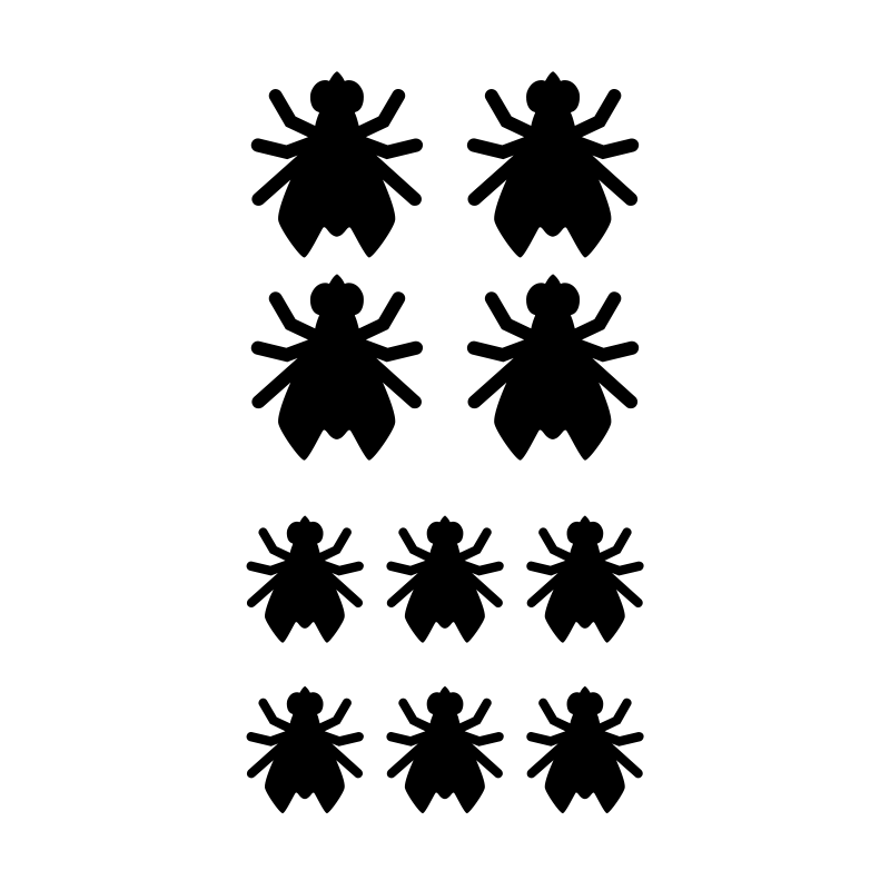 Fönsterdekor, flugor