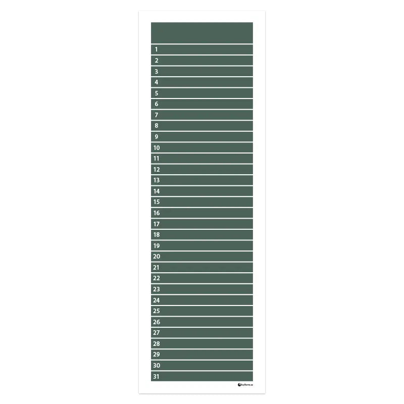 Planeringstavla, månad (30x91 cm)