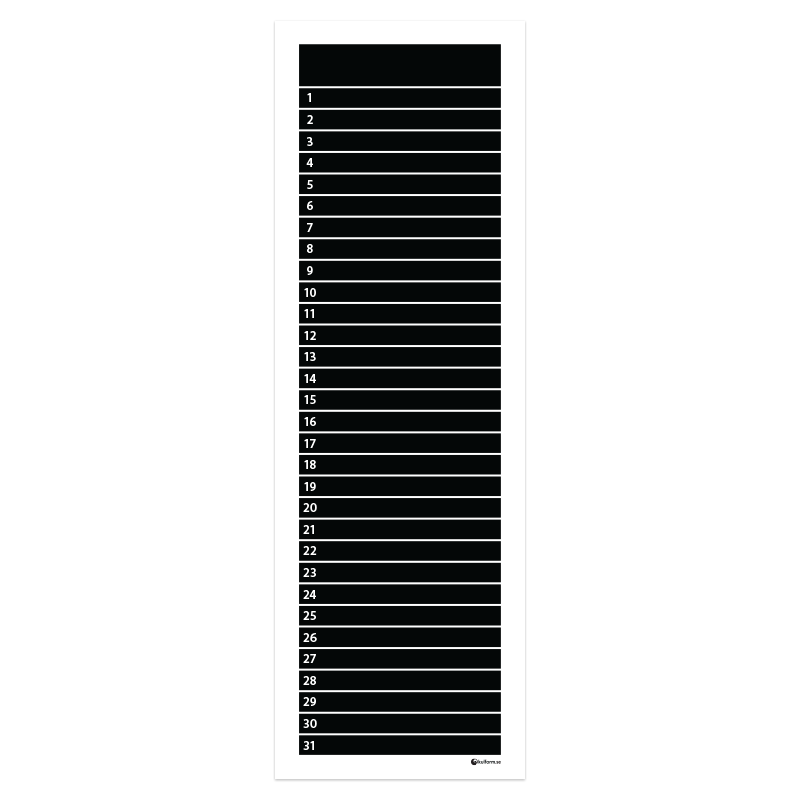 Planeringstavla, månad (30x91 cm)