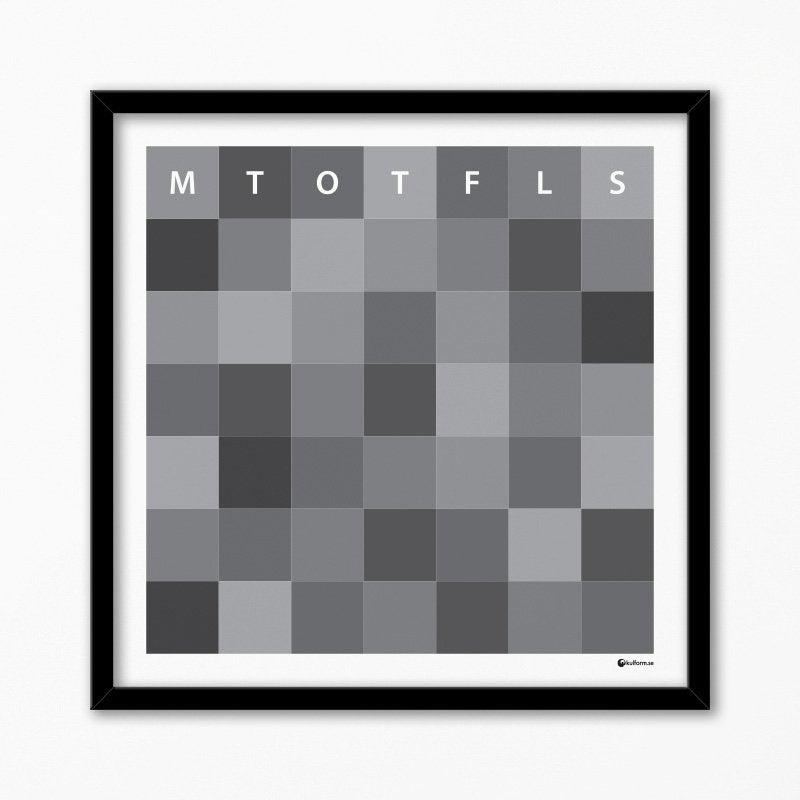 Manadsplan - Pixlar (50x50 cm)