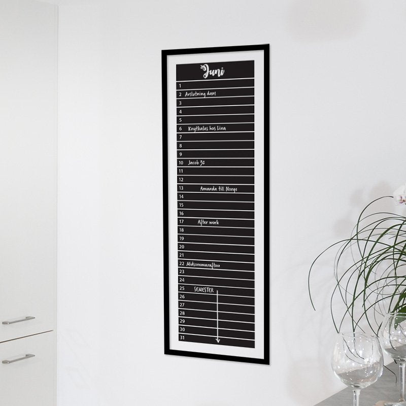 Planeringstavla för en månad