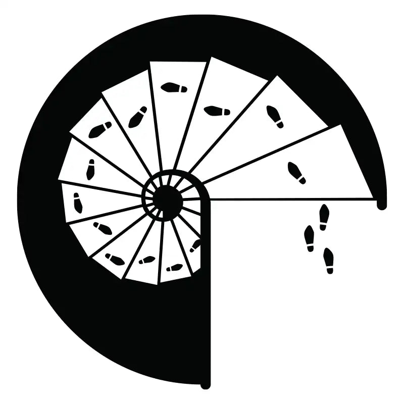 Trappa med spår efter Nisse