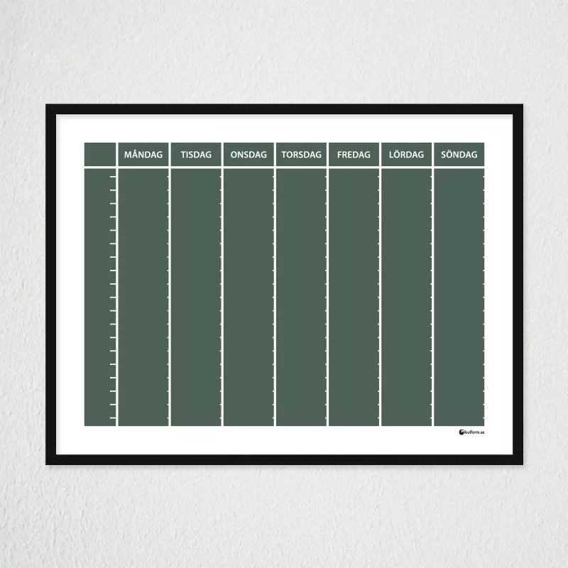 Planeringstavla, veckoschema (40×30 cm)
