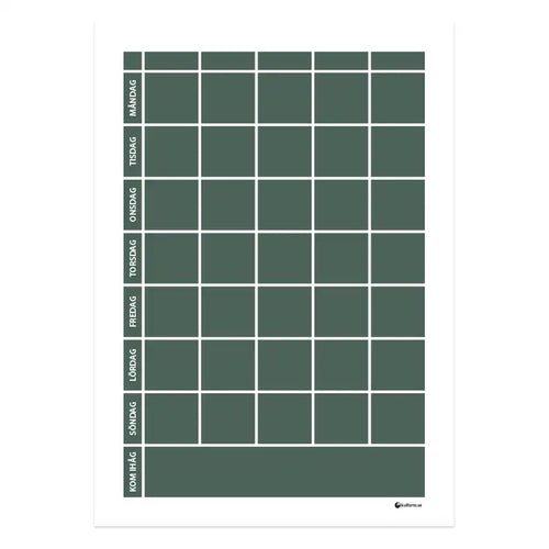 Wall planner with reminder section, 5 columns (50x70 cm)