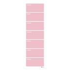 Planeringstavla, vecka (30x91 cm) i färg "Dusty pink", en mjuk, dämpad rosa nyans.