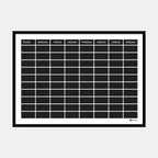 Planeringstavla, vecka med 10 rader (70×50 cm) i ram med tunn svart profil