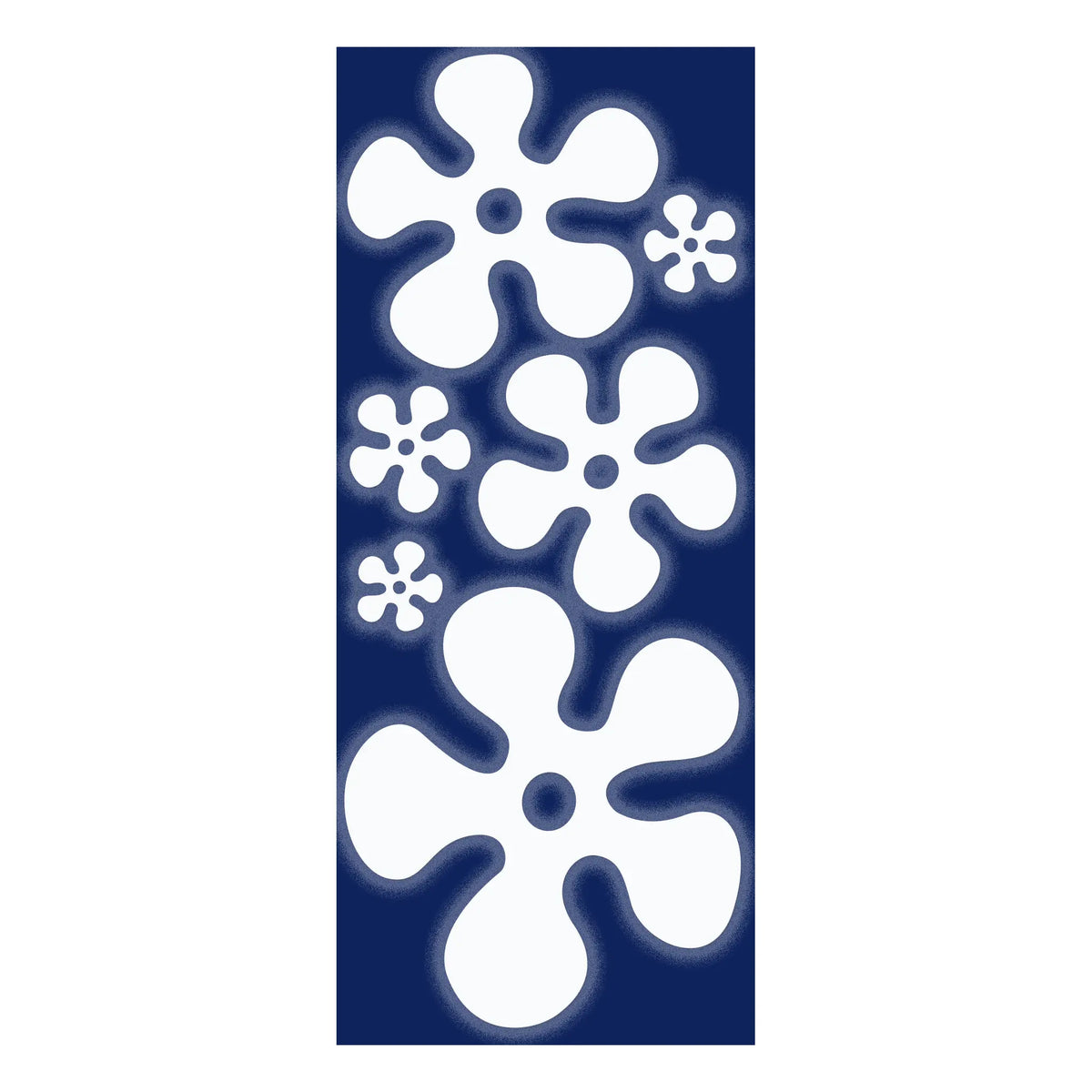 Reflexklistermärken - blommor i vit reflex