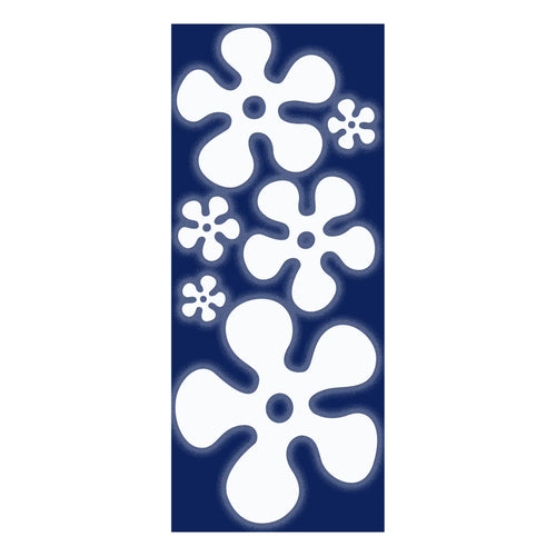 Reflexklistermärken - blommor i vit reflex