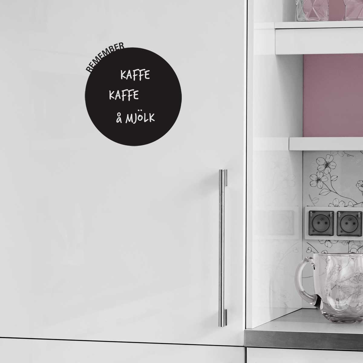 Wallsticker kom ihåg-tavla 