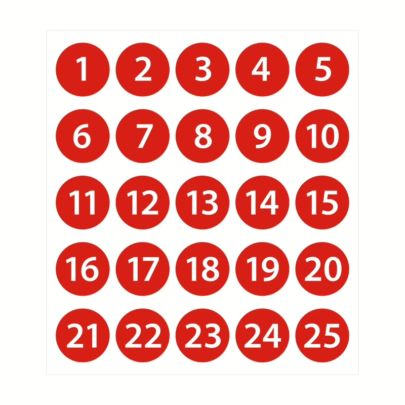 Stickers med siffror