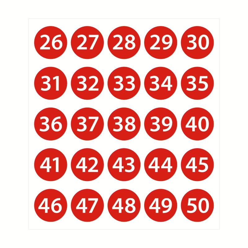 Stickers med siffror