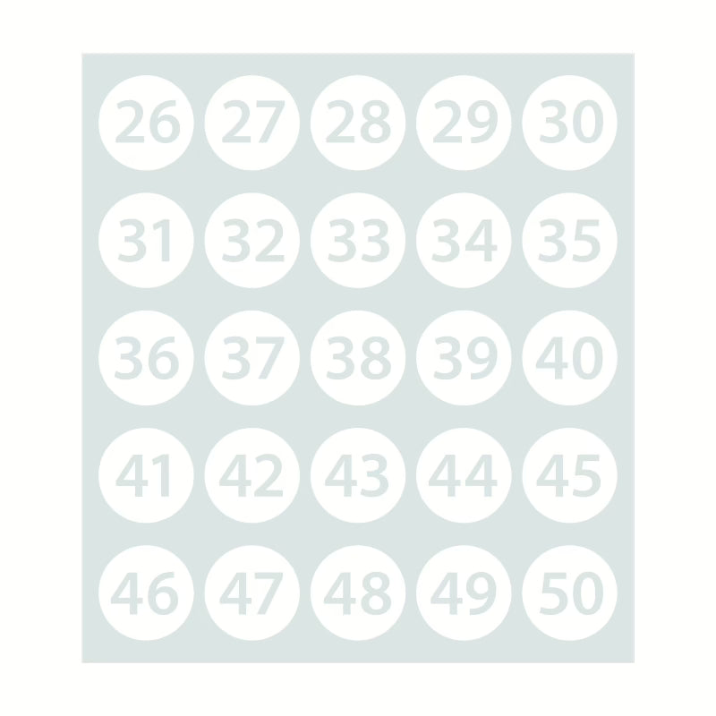 Stickers med siffror
