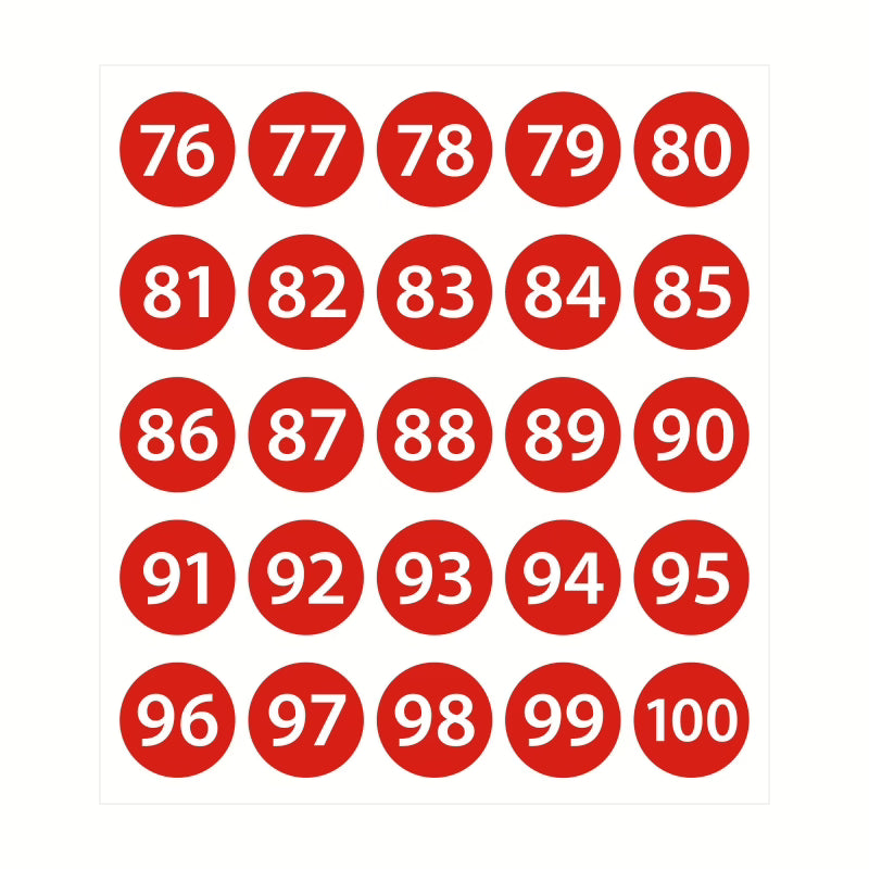 Stickers med siffror