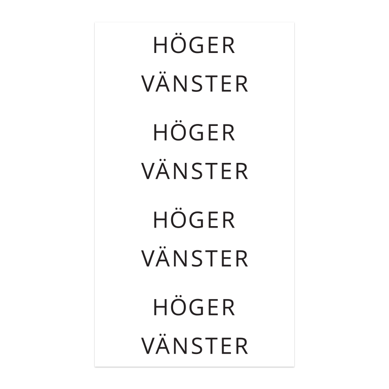 Kul tatuering - Höger och vänster