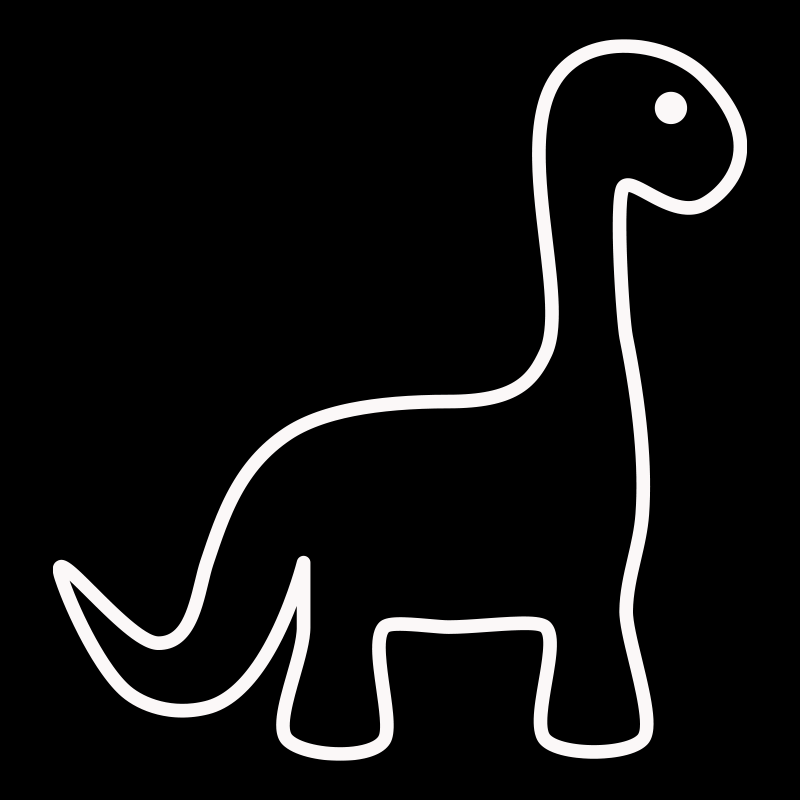 Storage symbol - Dinosaur, white