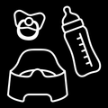 Storage symbol - Doll accessories, white