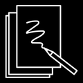 Storage symbol - Drawing paper, white