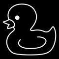 Storage symbol - Rubber duck, white