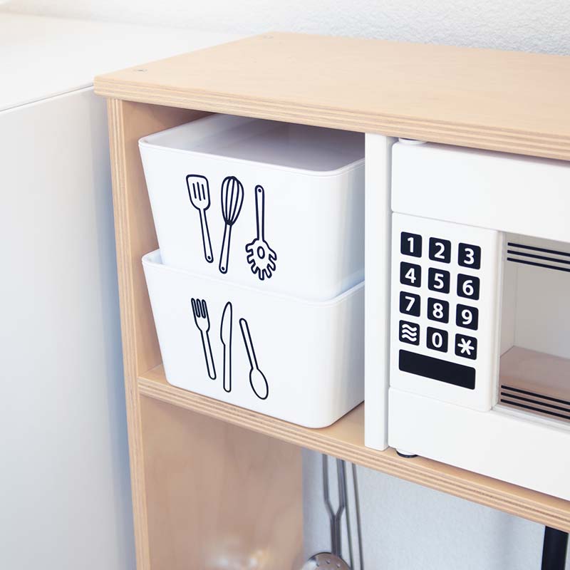 Förvaringslådor till köksredskap och bestick