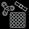 Storage symbol - Fidget toys, white
