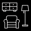 Storage symbol - Furniture, white