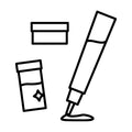 Symbol till förvaring - Glitter & glitterlim, svart