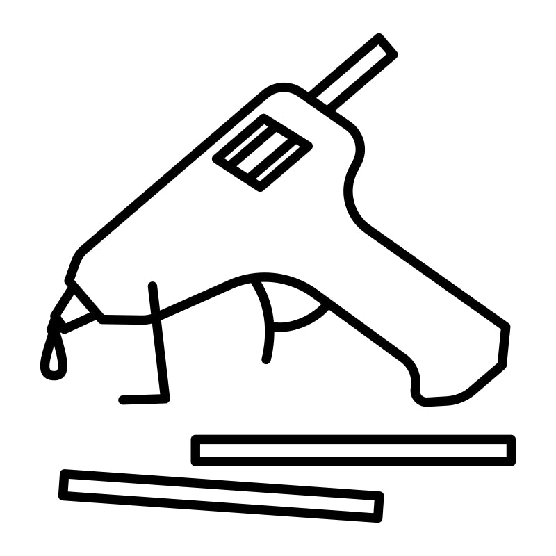 Symbol till förvaring - Limpistol, svart
