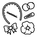 Symbol till förvaring - Hårspännen, svart