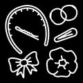 Symbol till förvaring - Hårspännen, vit