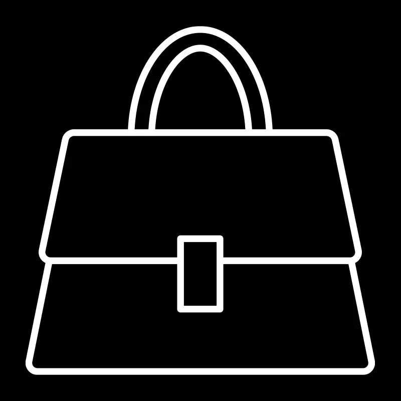 Symbol till förvaring - Handväska, vit