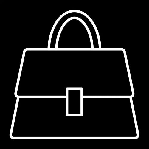 Storage symbol for toy boxes - Handbag in white vinyl