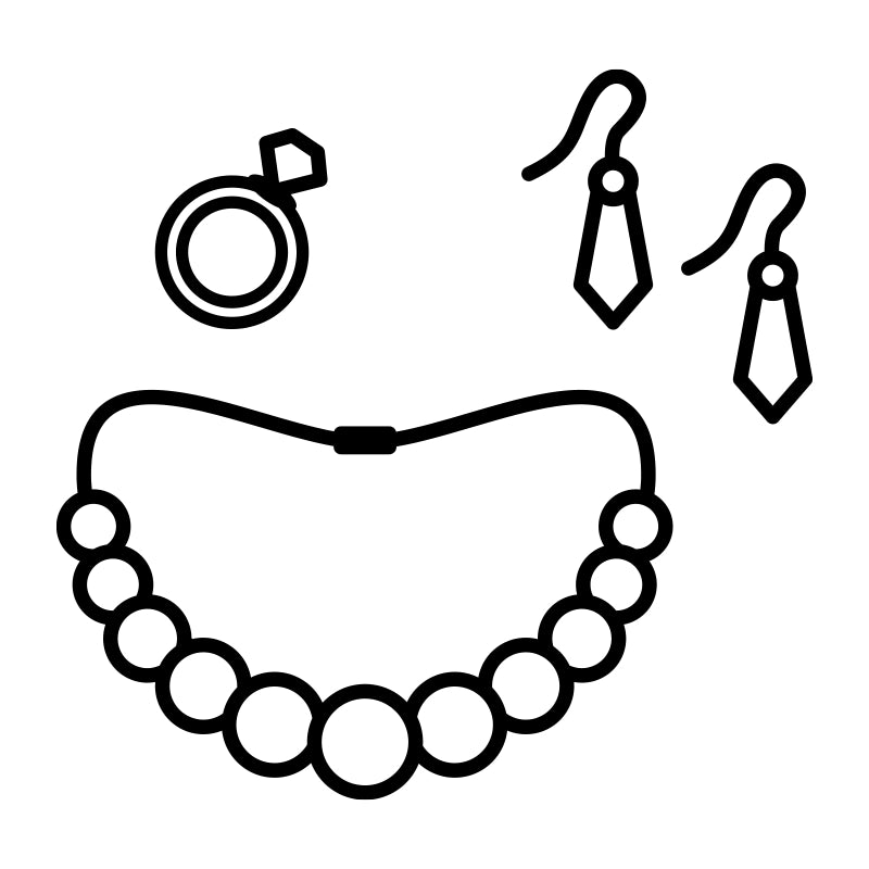 Symbol till förvaring - Smycken, svart