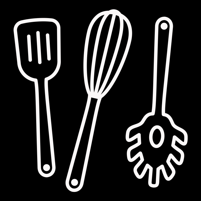 Storage symbol - Kitchen utensils, white