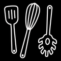 Storage symbol - Kitchen utensils, white