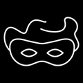Storage symbol - Masquerade mask, white