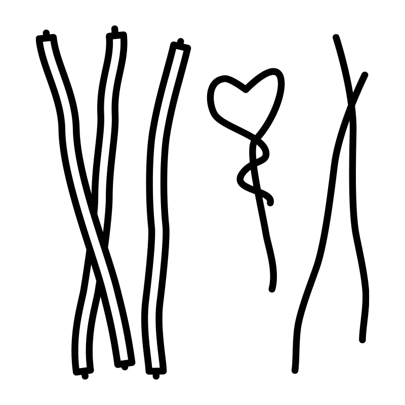 Symbol till förvaring - Piprensare, svart