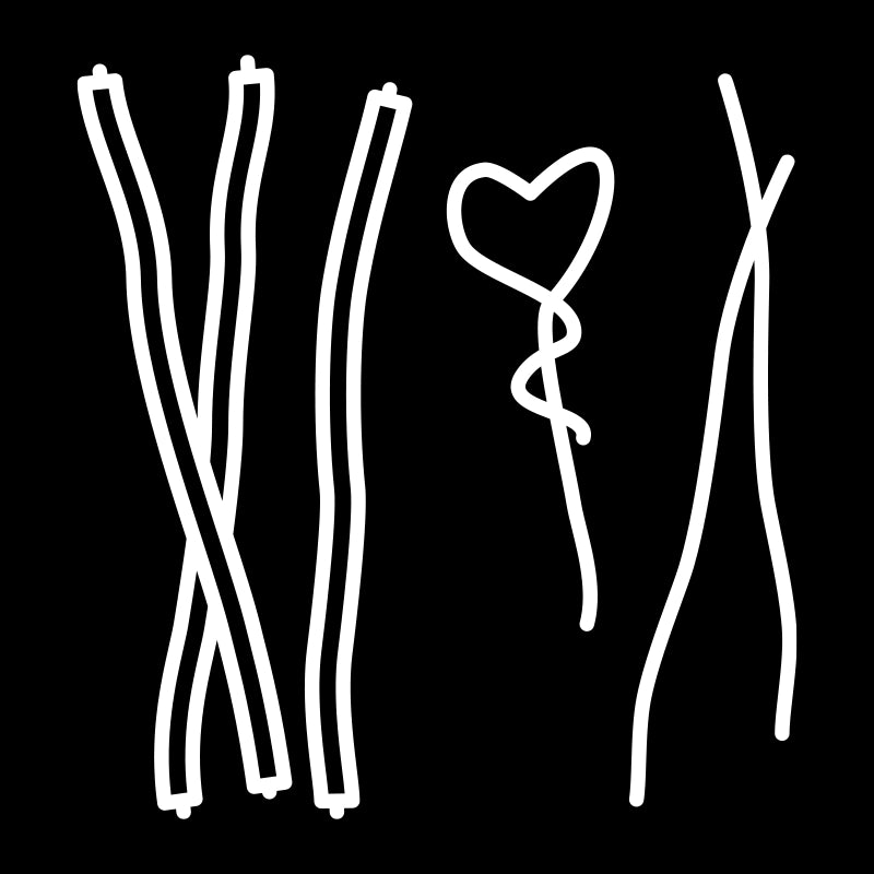 Storage symbol for toy boxes - Pipe Cleaners in white vinyl