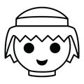 Symbol för Playmobil, svart