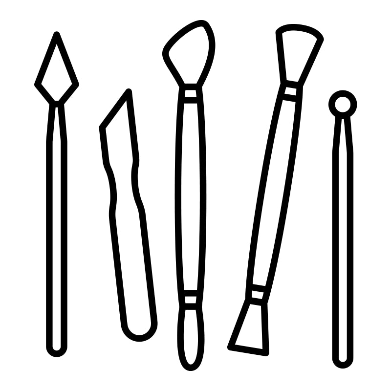 Symbol till förvaring - Lerverktyg, svart