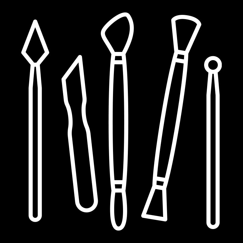 Symbol till förvaring - Lerverktyg, vit