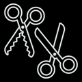 Storage symbol - Scissors, white