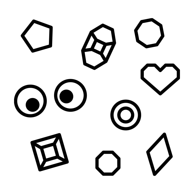 Symbol till förvaring - Paljetter, svart
